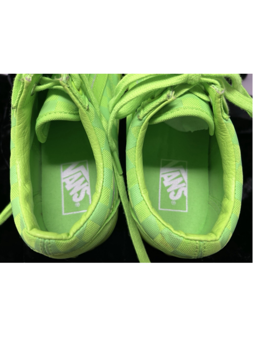 VANS Old Skool Mono Checker Board Green Gecko Unisex Skate Sneaker Shoes M7.5 W9 - Picture 7 of 10